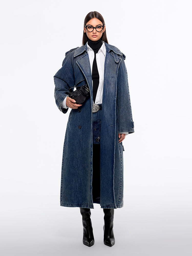 washed trench coat